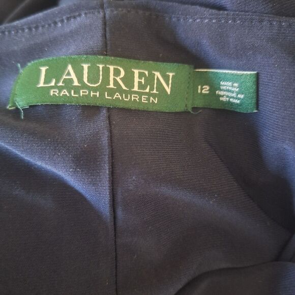 Lauren Ralph Lauren Womens Evening Dress Elegant Slinky Cold Shoulder Size 12 - Picture 2 of 16